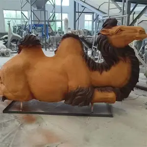 仿真大型骆驼雕塑 玻璃钢发光动物造型公园游乐场景观摆件