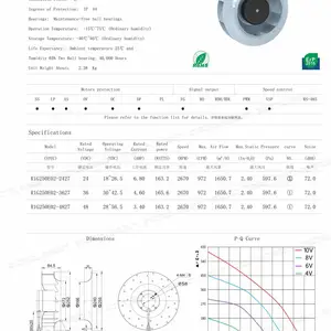 STORMFAN 斯托姆 DC 后倾离心风机 250E、280A、280B