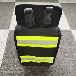 抢险救援消防腰包黑色阻燃布救援装备袋圆筒式消防工具包