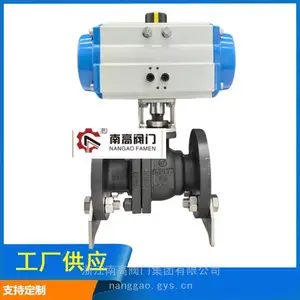 Q641Y-16P气动硬密封球阀 启闭灵活密封性好南高阀门生产