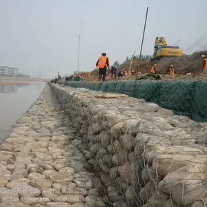 铅丝石笼网 格宾网箱 抗洪防冲击铁丝笼 编织笼 焊接笼 大量现货