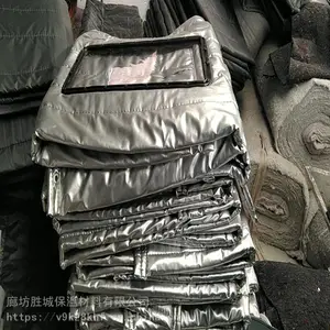 卡其色皮革棉门帘深灰色牛津布棉门帘胜城定做