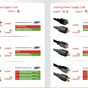 UL NEMAL5-15 L5-20 L5-30 L6-15 L6-30 自锁电源线,延长线