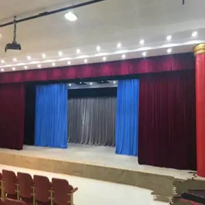 供应定制舞台幕布 绒面料背景 演出舞台 场地布置 会议幕布