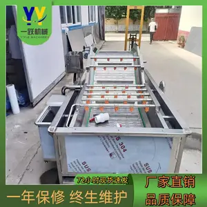 果蔬气泡冲浪清洗机 全自动冲洗去泥设备 包装袋清洗冷却流水线