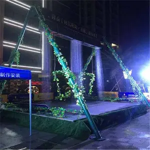 户外景区水幕秋千成人儿童秋千瀑布秋千万棵松水幕秋千暖场设备 质量可靠
