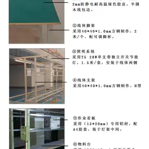 电子设备流水线制作工艺 流水线现场安装实拍 不同规格展示