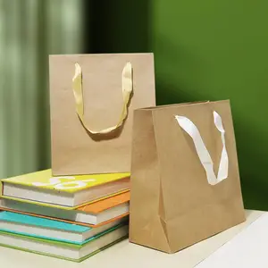 牛皮纸手提袋现货批发 礼品袋定制文字彩印烫金打样