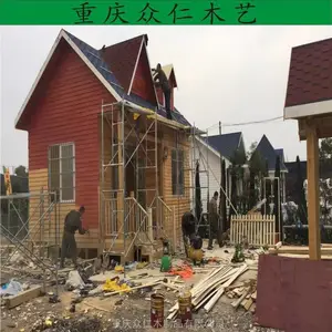 南部防腐木传统木房子 公园休闲木屋设计安装 众仁木艺