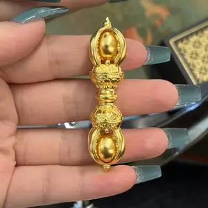 98克足金金刚杵|掌中法器,镇宅纳福的黄金艺术品