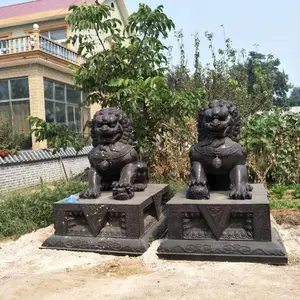 故宫仿古门狮_大型纯铜门狮_造来雕塑门狮厂家