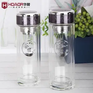厂家批发华象423双层玻璃杯商务杯男女士水杯量大可定制logo