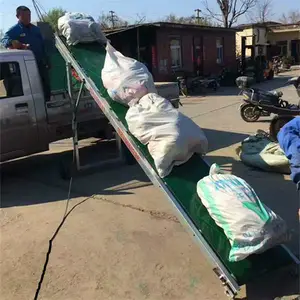 菜棚瓜果装车用折叠式皮带输送机 袋装马铃薯上车皮带机