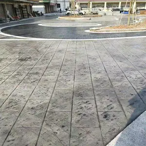 宜石园林艺术压花地坪施工指导混凝土压模木纹模具定制