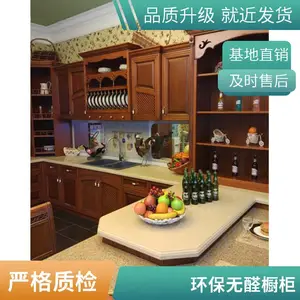 家用厨柜 厨房橱柜定制 免拉手设计 环保板材 快速出样 厂家支持