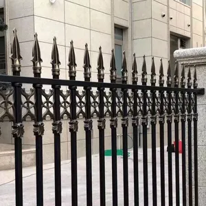 围墙金属栏杆 栅栏杆 别墅围墙铁栏杆 方管铁艺围墙栏杆