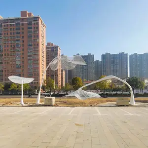 不锈钢l镂空树雕塑定制户外校园林景观金属雕塑 大型花朵雕塑厂家