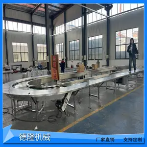 环形皮带输送线食品厂流水线输送机肉食厂生产线传送带设备定制