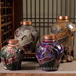 中秋礼品包装陶瓷酒瓶 一斤装三斤装五斤礼盒装酒瓶 厂家酒罐