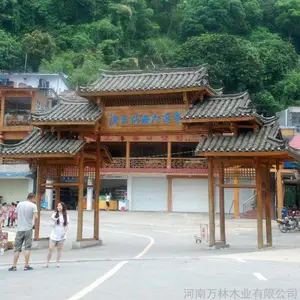 重庆贵州古建牌坊石头牌坊木头牌坊村庄古镇大门牌坊制作建造刻字彩绘牌坊厂家定做加工
