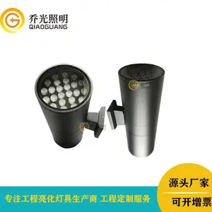 户外双头LED壁灯酒店外墙亮化圆形双头射灯48W圆柱大功率壁灯