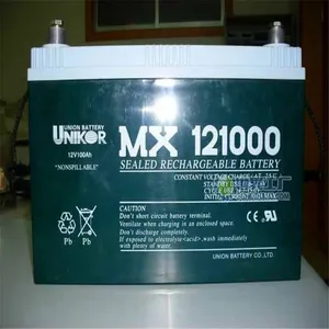 韩国UNION友联蓄电池MX121000/12V100AH 免维护太阳能蓄电池