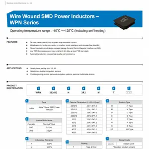 供应顺络绕线贴片功率电感WPN252012H3R3MT