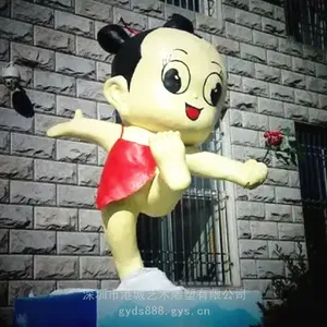 人参IP形象卡通雕塑 乡村振兴中药材吉祥物玻璃钢中草药公仔雕塑