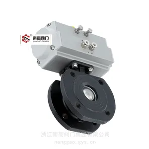 气动对夹球阀 Q671F/H/Y -16C /P 对夹式 密封性好 碳钢铸钢材质