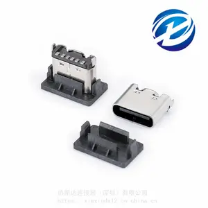 TYPE-C母座 6P立式贴片SMT 短体6.5/6.8 快充3.1插座