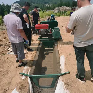 小型蝶形水渠滑模机 高速公路水渠成型机 矩形水渠现浇滑膜机