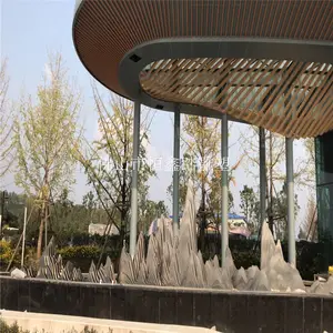 成都凤凰山音乐广场装饰不锈钢假山雕塑厂家报价