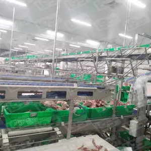 冠猴屠宰猪牛羊肉分割输送线