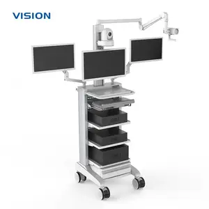 远程会诊推车 VISION 23027| 多屏显示移动医疗ICU 手术工作站