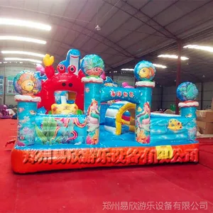 大型充气滑梯城堡蹦蹦床亲子互动弹跳床幼儿园滑梯组合