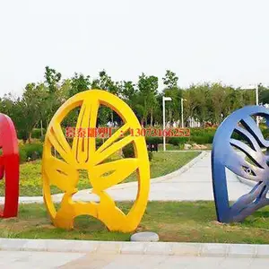 中国风京剧雕塑 不锈钢人物脸谱雕像加工厂