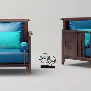 檀笑古今新中式的家具黑檀烤漆家具