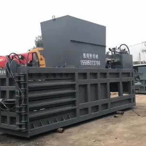100吨废纸卧式打包机无纺布编织袋旧海绵压缩捆包机侧开门现货