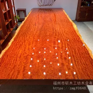 巴花大板茶桌会议桌办公桌古夷苏木非洲原木大板