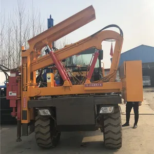 液压打桩机 护栏板打桩机 公路护栏一体式钻孔机厂家直销价
