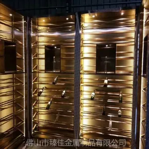不锈钢酒柜定制 书房隔断式酒柜 餐厅高端红酒柜 家装酒柜 定制
