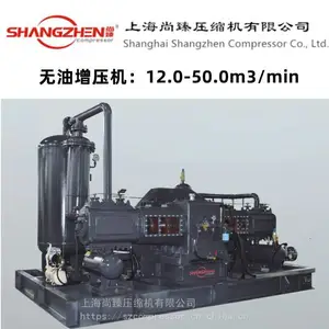 水冷中大型 无油往复式 变频活塞增压机 尚臻 生产