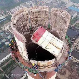 广西高构物拆除队伍-高危烟囱水塔拆除工程--便捷高效