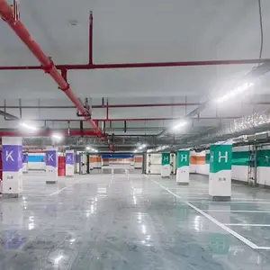 南京道路划线-目赏地下车库停车场分区色带施工