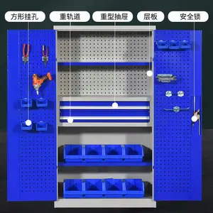 厂家批发重型车间工具柜子 双开门工具箱五金加厚储物柜钢铁皮柜