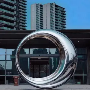 不锈钢雕塑 不锈钢圆环雕塑公园广场雕塑摆件 园林景观