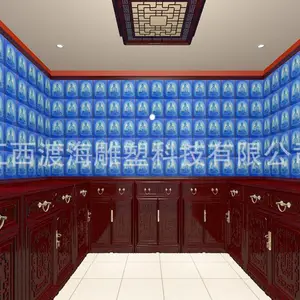 ***铝合金万佛墙佛龛/智能骨灰存放架/牌位架/琉璃佛砖架