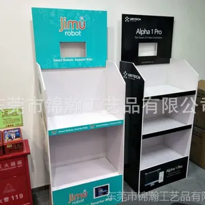 雪弗板直立展示架定做工厂 锦瀚展示开发机器人直立PVC塑料展示架