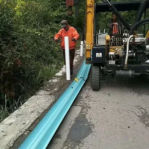 波形护栏板 热镀锌二波三波波形梁钢护栏 路侧双波护栏 山东天成实体波形护栏厂家提供护栏安装