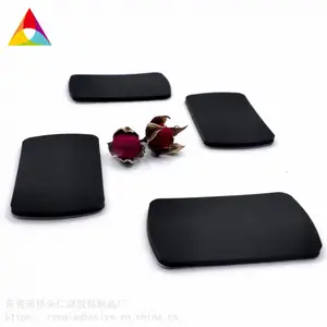 自粘硅胶脚垫 方形黑色网格硅胶减震脚垫片 双面胶脚垫家具硅胶垫